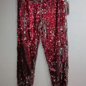 Tipsy Elves Red Sequin Leggings